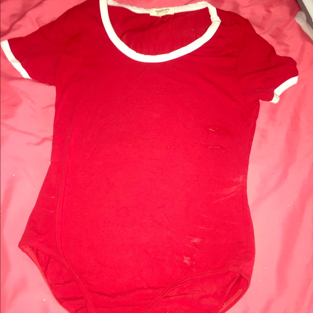 Red body suit